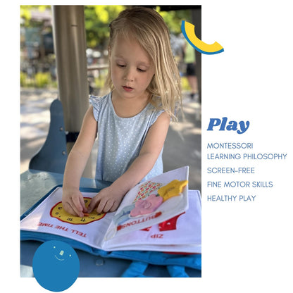 BAVY My Quiet Book - Toddler Travel Essential, Car Plane Airplane Toys, Montessori Busy Board Book, Activity Books for Toddlers 1-3, Gifts for 1 2 3 4 Year Old Girl, Birthday Gifts Toys Age 2-4