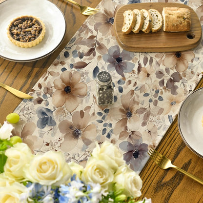 Artoid Mode Poppy Floral 210 GSM Spring Table Runner, Seasonal Summer Fall Kitchen Dining Table Decoration for Home Party Decor 13x72 Inch