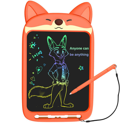 CHAFEGY LCD Writing Tablet 10 Inch, Doodle Board Toy, Cute Fox Drawing Pad for Kids Ages 3-8 - Educational Gift for Christmas & Birthday (Fox)