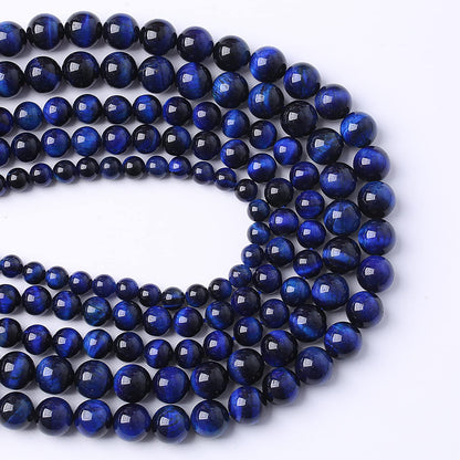 6mm 60PCS Natural Stone Lapis Blue Tiger Eye Beads 5A Quality Spacer Loose Beads for Jewelry Making DIY Bracelet Accessories