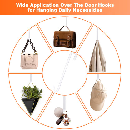 AnCintre 15 in Wreath-Hangers, 2 Pack Easter-Christmas-Halloween Decorations, Fall Door Welcome Sign, Inside-Outside Over The Door Hooks Organizer Home Decor