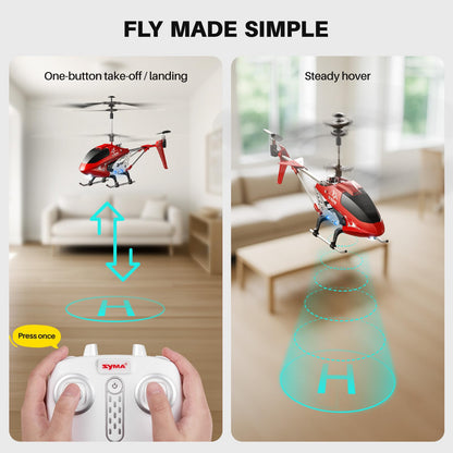 SYMA S107H-E RC Helicopter for Kids 8-12 and Beginners, Remote Control Helicopter with Altitude Hold, 2 Speed Modes, Whole Alloy Toy for Boys Girls Indoor Gift