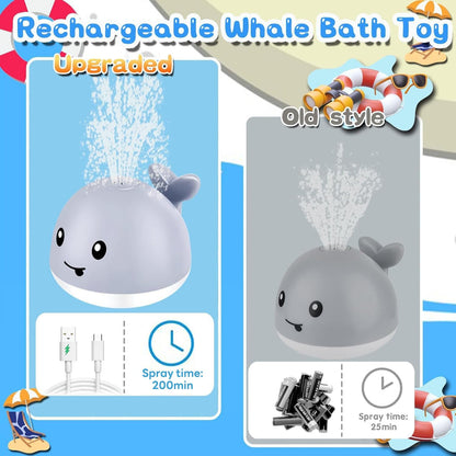 Bath Toys for Kids Ages 1-3 - Valentines Gifts Easter Basket Stuffers - 1 Year Old Girl Boy Gifts 1st First Birthday Gift - Light Up Whale Sprinkler Bathtub Water Pool Toys for Babies 6-12-18 Months