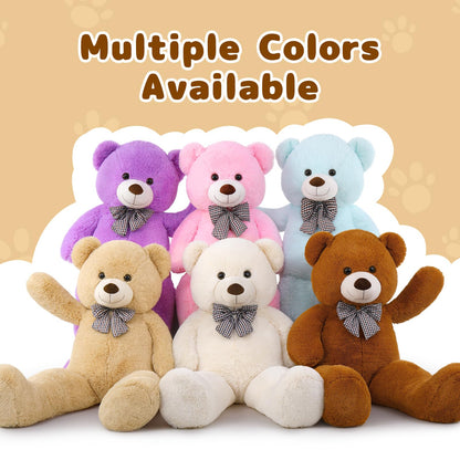 MaoGoLan Giant Teddy Bear 4 Feet,Adorable and Cuddly Big Bear Stuffed Animal 47", Classic Teddy Bear Plush Gift Decoration for Baby Shower,Party,Birthday,Valentines Day,Tan