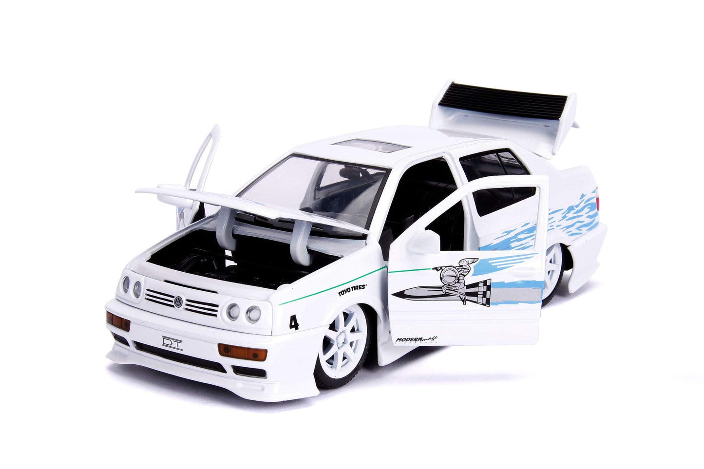 Jada Toys Fast & Furious 1:24 Jesse's Volkswagen Jetta Die-cast Car, Toys for Kids and Adults, White (99591W)
