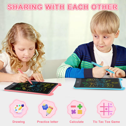 cimetech Toddler Girl Gifts, LCD Writing Tablet 2 Pack, Kids Toys for 3 4 5 6 Year Old Boys, 8.5 Inch Drawing Pad Painting Coloring Books, Travel Essentials Activities, Birthday Gifts Toddler Age 1-3