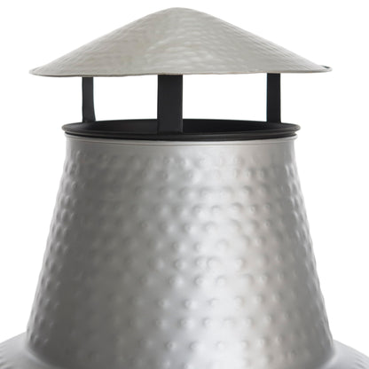 Safavieh Outdoor Collection Cartagena, Silver and Black Chiminea,