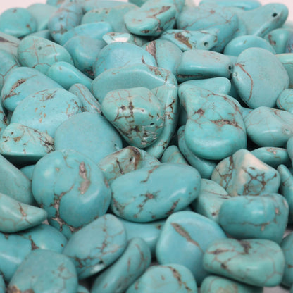 REAL-GEMS Natural Raw Healing Crystals Rough Stones for Tumbling, Cabbing, Polishing, Wire Wrapping, Wicca & Reiki Crystal Healing, Mix Gemstones,7 Chakra (Turquoise)