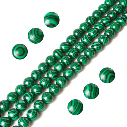 100pcs 8mm Malachite Beads Natural Gemstone Beads Round Loose Beads for Jewelry Making