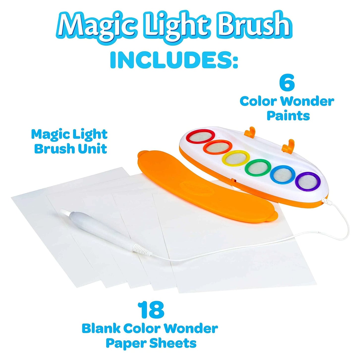 Crayola Color Wonder Magic Light Brush, Mess Free Painting Station for Kids, Gift for Kids, Learning Toddler Activity Toy, Ages 3+
