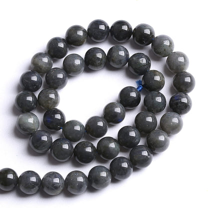8MM 46PCS Natural Stone Black Labradorite Beads Crystal Loose Beads for Jewelry Making DIY Bracelet