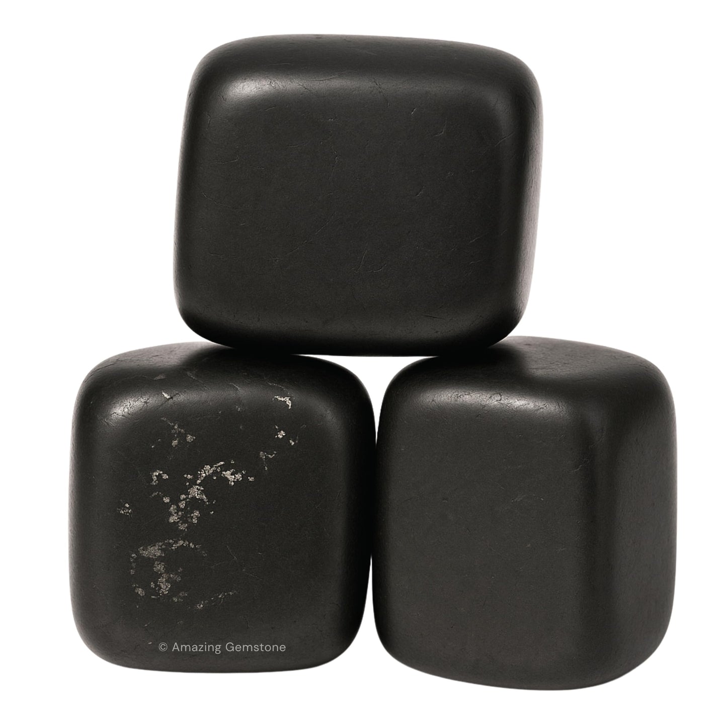 Amazing Gemstone Shungite Crystals and Healing Stones Tumbled - 1 Oz Shungite Stone Gem Stones, Natural Healing Stones for Energy Balance, Stress Relief - Polished Gems Rocks