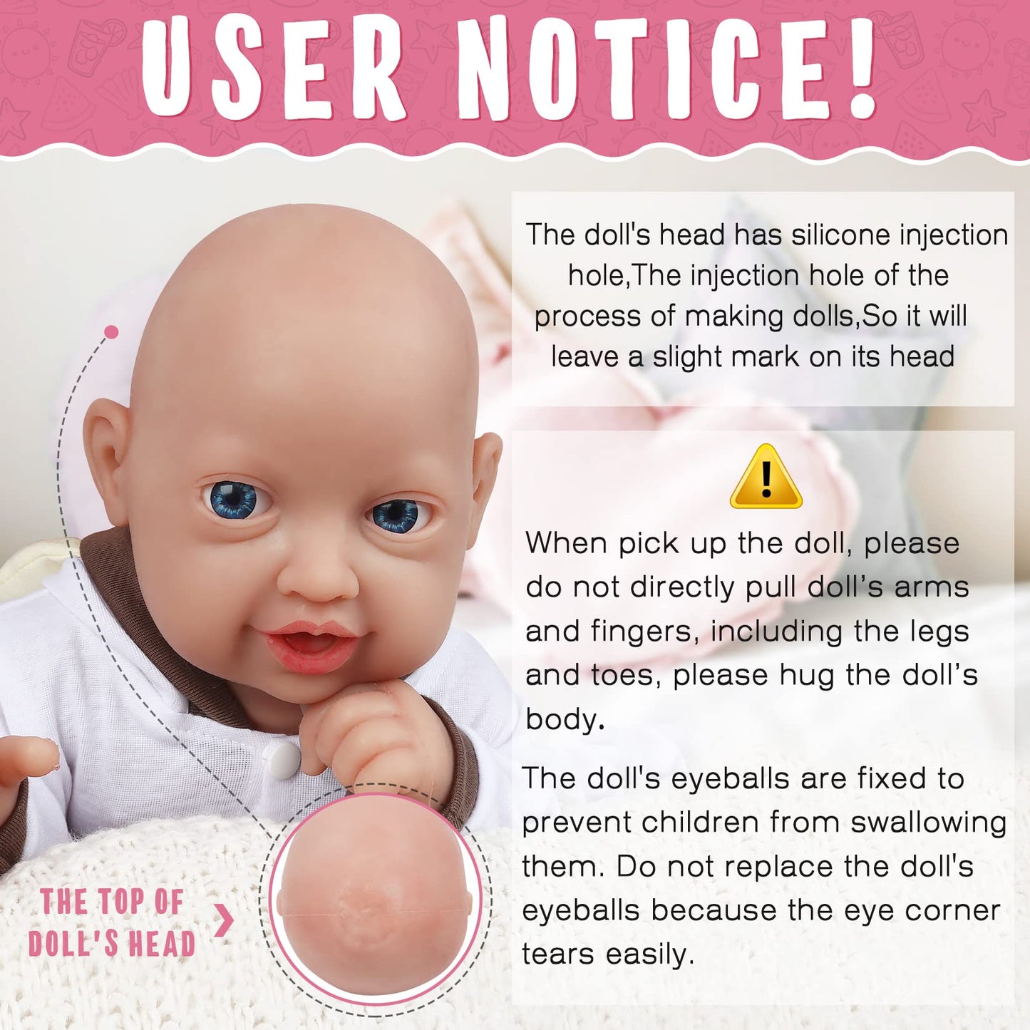 Vollence 14 inch Silicone Baby Dolls Girl Weighted 4 lb,[NOT Vinyl],Silicone Full Body Reborn Lifelike Real Life Realistic Newborn Soft Babies with Feeding Accessories & Gift Box for Kids Age 3+