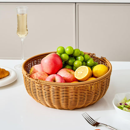 Berdeng Fruit Bowl for Kitchen Counter, Large Fruit Basket with Handle, Suitable for Storing Fruits, Vegetables, Bread, Candys and Snacks