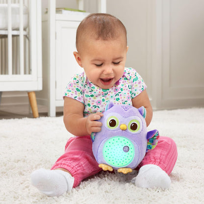 VTech Baby Glow Little Owl Sleep Soother with Cry Sensor, Music and Nature Sounds, Purple