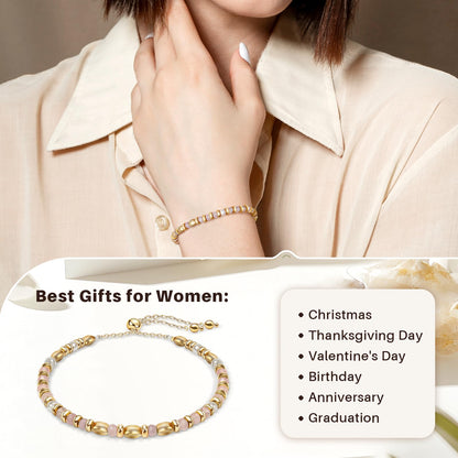 AGOT Bracelet Gifts for Women: Healing Natural Crystal Bracelets with Positive Affirmations - Get Well Soon Gift for Mom Aunt Daughter Best Friends Sister Birthday Christmas Valentine's Day Graduation Jewelry