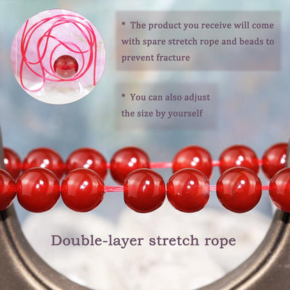 DAZCOLO 8mm Natural Gemstone Stretch Bracelet, Handmade Unisex Crystal Bracelets for Meditation, Yoga, Spiritual Healing & Positive Energy (carnelian)