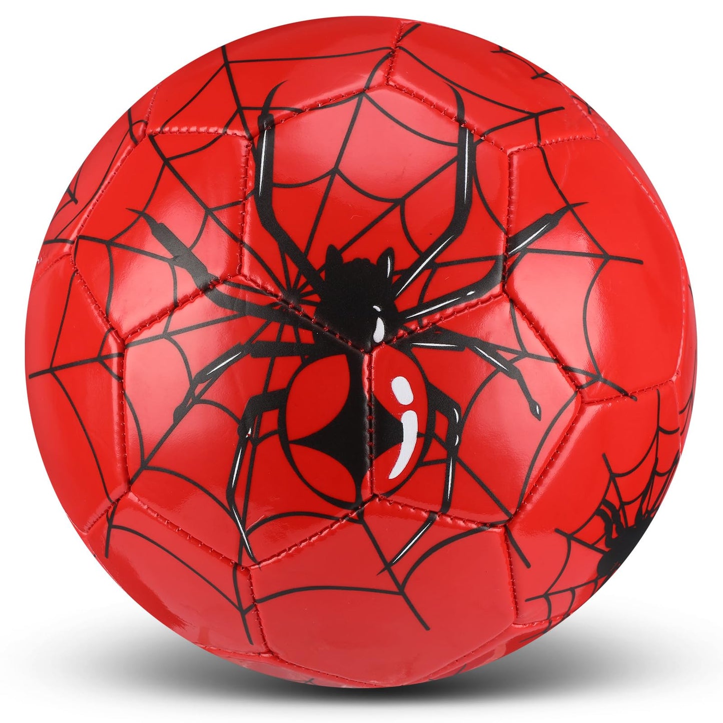 HyDren Kids Size 3 Soccer Ball with Pump Official Cute Cartoon Toddler Soccer Durable Outdoor Indoor Sports Football Game Charity Gift for Kids Boys Girls 4 to 6(Spider)
