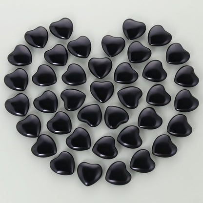 Namzi 20 Packs of Tumbled Polished Natural Black Obsidian Crystals Heart Stones, Crystals and Healing Stones Quartz Bulk for Wicca, Reiki, Healing Energy, Chakra Stones, Witchcraft Supplies