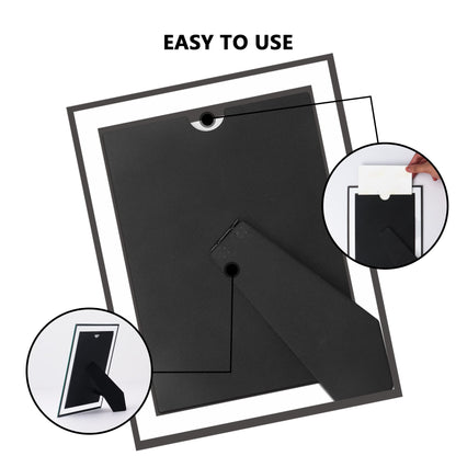 Vienrose 4x6 Picture Frame Set of 2, Clear Glass Photo Frames with Silver Edge, Horizontal or Vertical Display for Tabletop, Desk, Home, Office Decoration