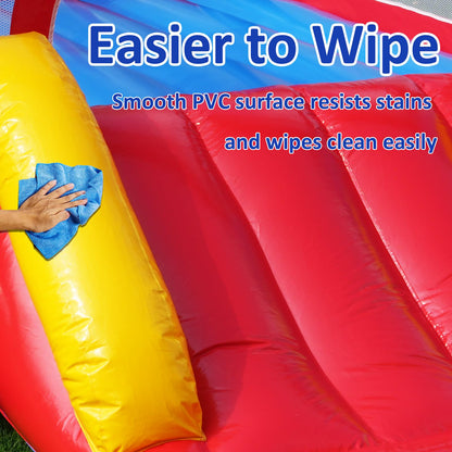 Hongcoral PVC Bounce House, Heavy-Duty Jumping Castle with Large Slide, 450LBS Capacity, Inflatable Bouncer with Blower - for Kids' Indoor & Outdoor Fun