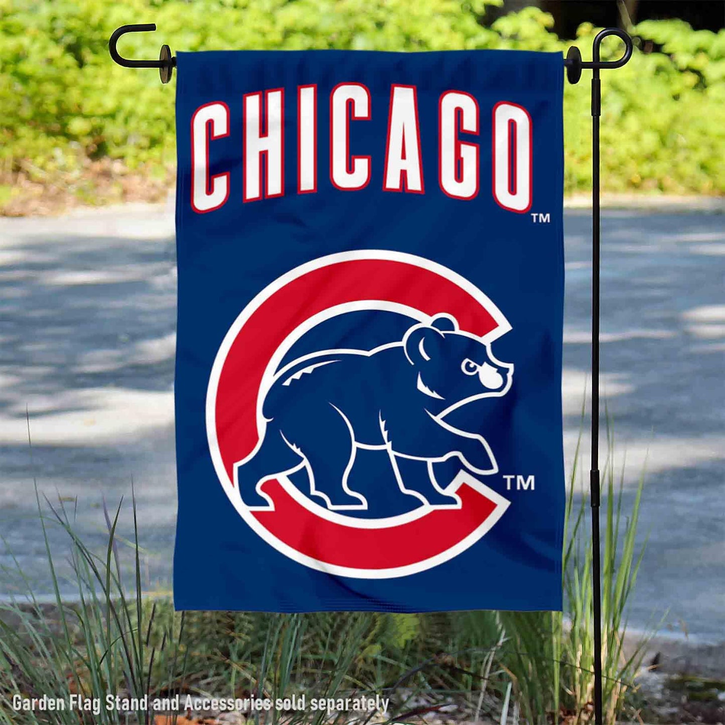 Chicago Baseball Team Walking Bear Double Sided Garden Flag