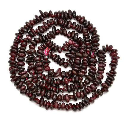 PLTbeads 5-8mm Natral Healing Gemstone Waist Bracelets Necklace Kit Irregular Stone DIY Crafts Design Jewelry Making 1 Strand per Bag Approxi 34 inch (Red Garnet Chips)