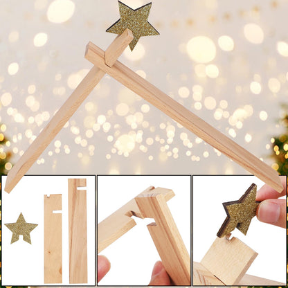 Juegoal Christmas Nativity Sets, Set of 11 Mini Nativity Scene Resin Figurines, Xmas Holy Family Cute Table Ornaments, Religious Holiday Collection Gifts, Baby Jesus Nativity Mantle Shelf Decor