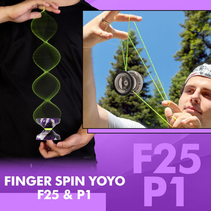 YOYOSTUDIO Responsive Yoyo for Kids 8-12, Professional Yoyo 2 Pack, Dual Mode Metal Yo Yo + Plastic Yoyos with 10 Yo-yo Strings, 2 Yoyos Case, Yo-Yo Accessory Kit