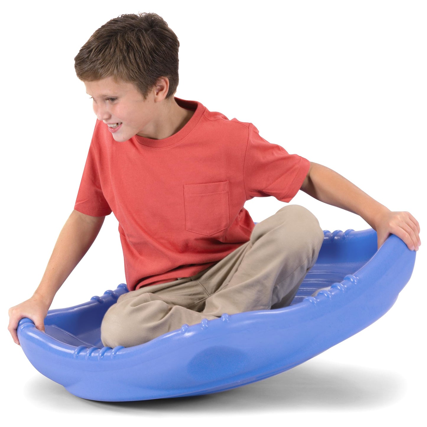 Simplay3 Rock and Spin Sensory XL Wobble Disk Climbing Dome for Toddlers and Kids Rocking and Climbing, Indoor/Outdoor Periwinkle Blue, 1 Pack, Ages 2-12 Years