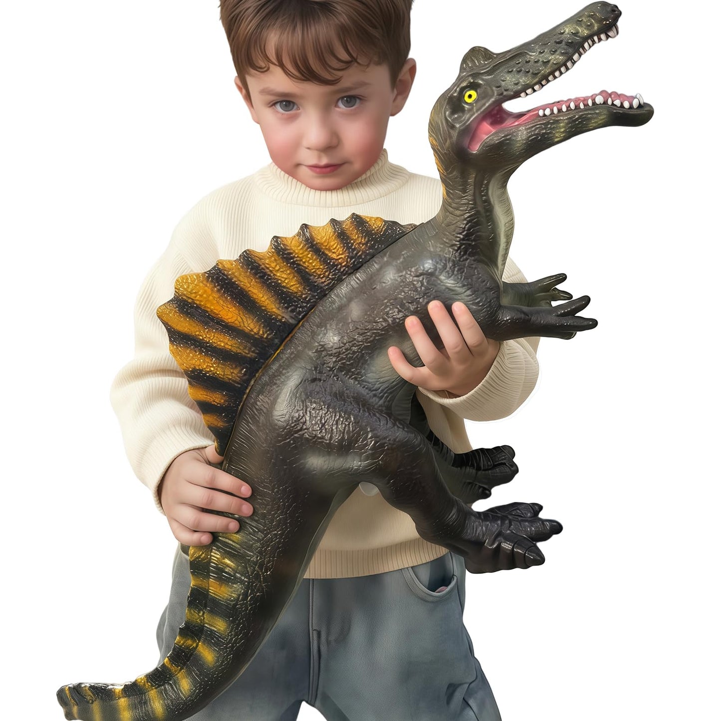 YONGJULE Large Dinosaur Toys- 27.5" Spinosaurus Soft Dinosaur Toys for Kids 3-5, Big Inflatable Dino for Boys Girls, Toddler Party Favors Birthday Gifts