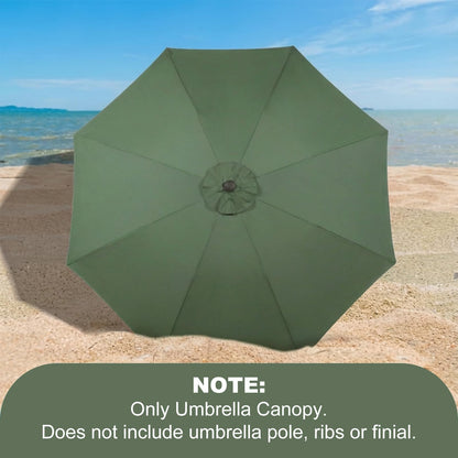 BPS Patio Umbrella Replacement Canopy for 9 ft 8 Ribs Table Umbrella, Outdoor Umbrella Replacement for Market Parasol, Olive Grove Canopy Only