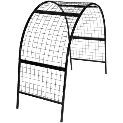 Newtay Arch Trellis for Planter Box Garden Wide Arbor Trellis Metal Arbor for Climbing Plants, Vegetables and Flowers Decorative Outdoor(Black,6 x 2 x 6 ft)