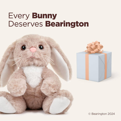 Bearington Boomer Easter Bunny Stuffed Animal - 10.5" Premium Soft Plush Easter Stuffed Animals for Everyday Cuddles and Playtime - Adorable Bunny Rabbit Plush Gift for Babies, Toddlers, and Kids