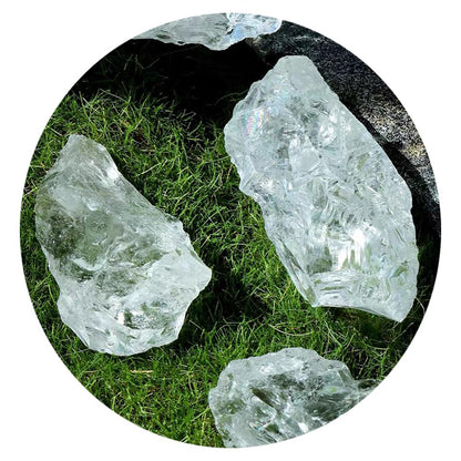 2PCS Natural Raw Stone Healing Crystals Bulk Healing Gemstones for Reiki Tumbling Fountain Rocks Meditation Garden Home Decor (Clear Quartz)