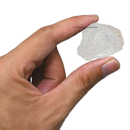 Amazing Gemstone 2 Pieces Premium Grade Clear Quartz Raw Crystals and Healing Stones, Natural Rocks for Tumbling and DIY Raw Stones and Crystals