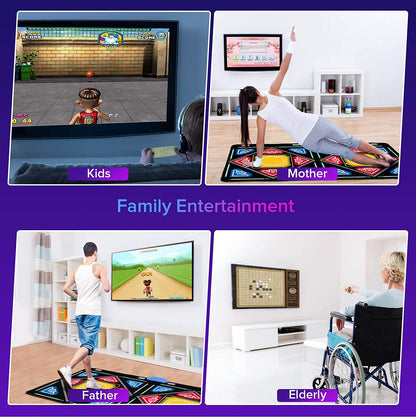 OZLET Single/Double HDMI Musical Electronic Dance mat with a Camera,a 64G Large Memory Card,Including 1030 Games,81 Music Videos,650 Songs,Suitable for TV use,a Luxurious Gift for Boys and Girls