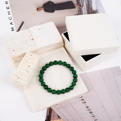 PZTIIY Crystal Bracelet - Natural Energy Crystal Bracelet for Men and Women (ZLY-Malachite)