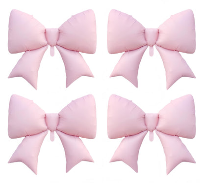 4Pcs Giant Pink Bow Balloons 38Inch/coquette Birthday Party Supplies/Pink Bachelorette Bridal Engagement Wedding Anniversary Supplies for Women/Valentine's Day Decor