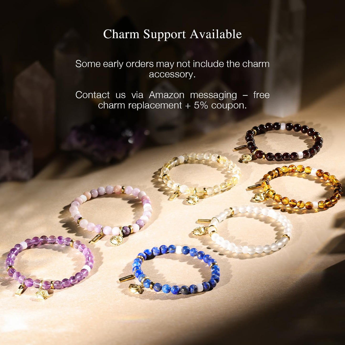 MesoAura Natural Garnet Bracelet – handmade Crystal Healing Jewelry for Women & Men – Root Chakra Balance, Vitality & Courage Energy Stone – Zodiac Capricorn Aquarius – Spiritual Gemstone Beaded Bracelet (Third Eye Chakra – Lapis Lazuli Fantasia bracelet)