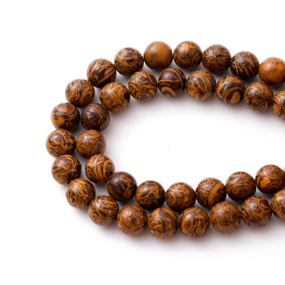 8mm 45pcs DIY Natural Golden Pietersite Stone Beads Round Healing Crystal Gemstone Loose Beads for Jewelry Making Handmade Bracelet Necklace