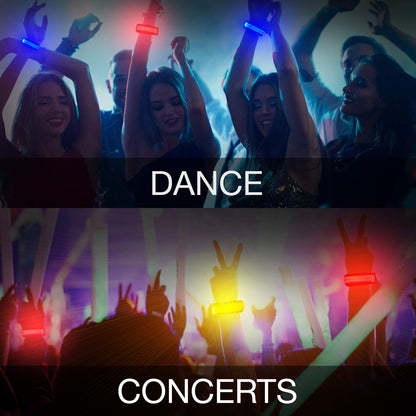 KIRALUMI 8 PCS LED Glow Bracelets, Light Up Bracelets for Kids Adults - Christmas Glow in The Dark Party Bracelets Favors Supplies for Concerts, Festivals, Game Prizes, Sports, Rave Accessories.
