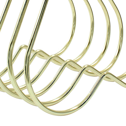 Hitefu Heart Shaped File Holder, 5 Slot Files Folder Stand, Iron Storage Rack for Book, Magazine, Album, Vinyl Records (Gold)