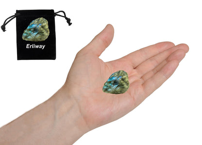 Labradorite Raw Crystals, Large 1.25-2.0" Healing Crystals Natural Rough Stones Crystal for Tumbling, Cabbing, Fountain Rocks, Decoration, Polishing, Wire Wrapping, Wicca & Reiki