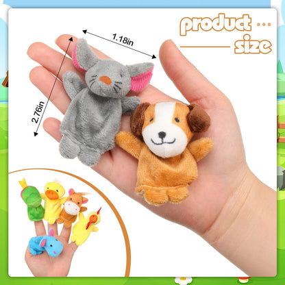 Meooeck 152 Pcs Finger Puppets Set 19 Different Stuffed Animal Finger Puppets Bulk Easter Egg Filler for Storytelling, Role Playing, Teaching, and Easter Gifts