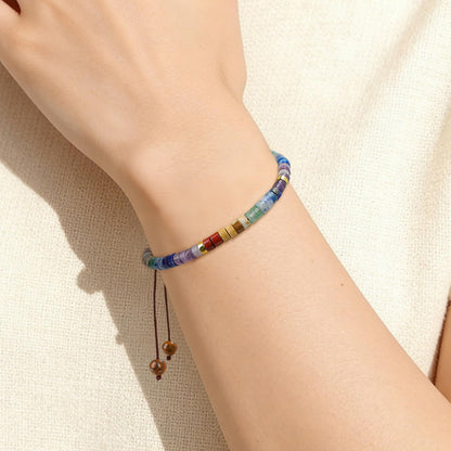 RuiLove Chakra Bracelets for Women, 7 Chakras Stone Healing Crystal, Anxiety and Protection Bracelet, Spiritual Jewelry Gifts