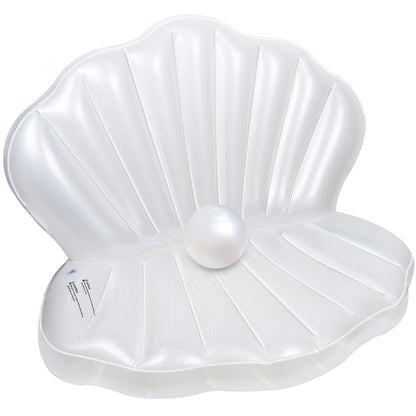 Zcaukya Inflatable Seashell Pool Float, Giant Clam Air-Filled Toys with Pearl Ball for Kids Birthday Party Swimming Pool Summer Beach Party Mermaid Ocean Theme Party Decor