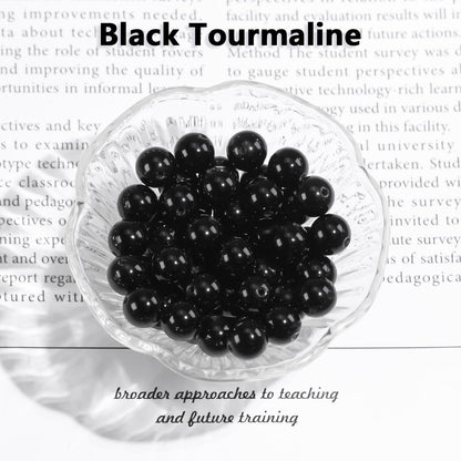 Natural Gemstone Round Loose Beads for Jewelry Making DIY Crystal Energy Healing 1 Strand 15" (Black Tourmaline, 4mm (15"/Strand))