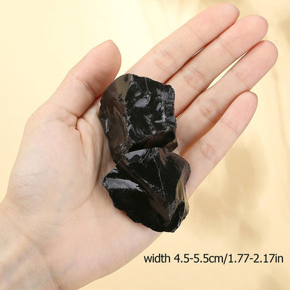 XIANNVXI Obsidian 1.8-2.2" Large Raw Crystals and Healing Stones Natural Rough Crystal Rocks for Decor Gifts Tumbling Cabbing Polishing Fountain Rocks 1PCS