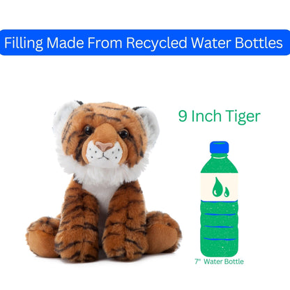 The Petting Zoo Tiger Stuffed Animal, Gifts for Kids, Wild Onez Zoo Animals, Tiger Plush Toy 9 inches